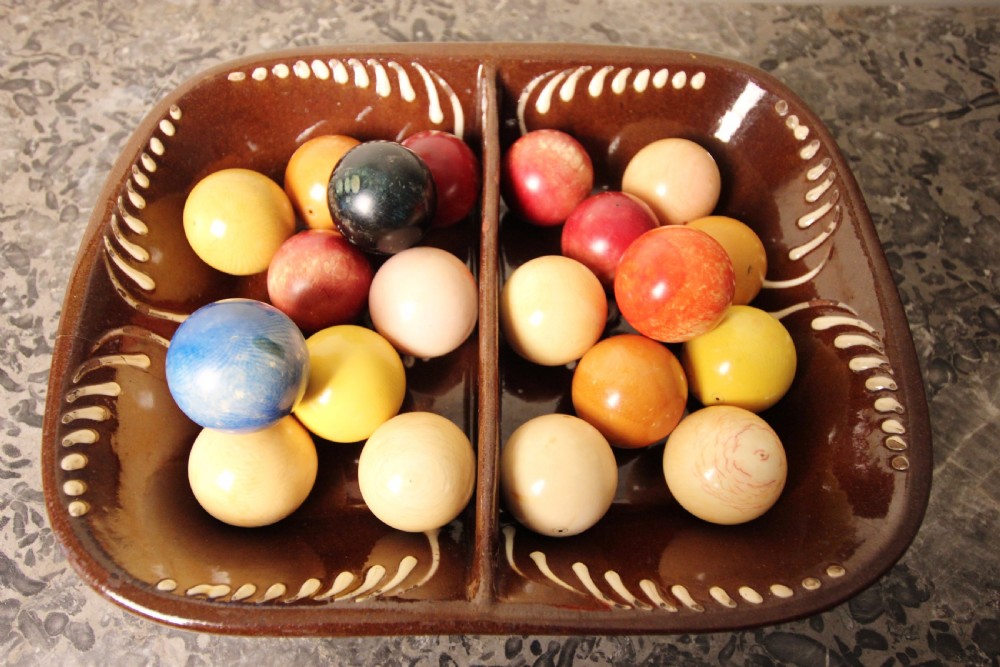 19th Collection of 21 Ivory Snooker Billiard Balls View IV