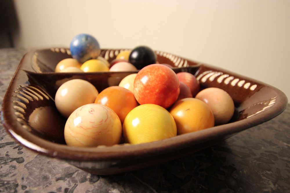 19th Collection of 21 Ivory Snooker Billiard Balls View V