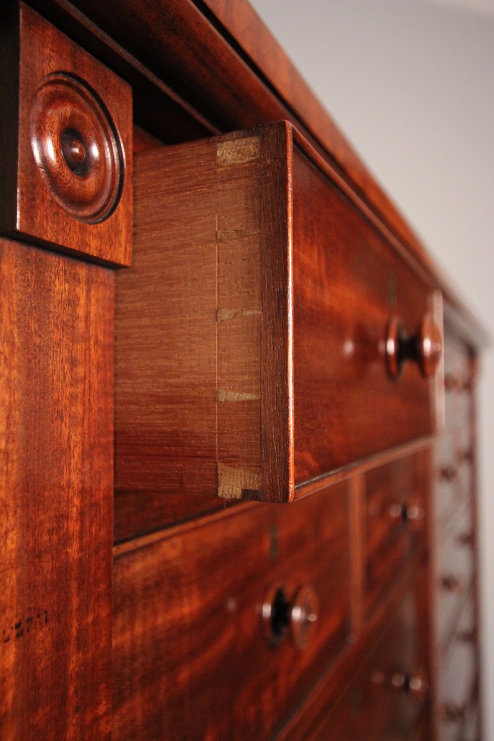 Superb 19th Century Mahogany Double Wellington Chest View VI