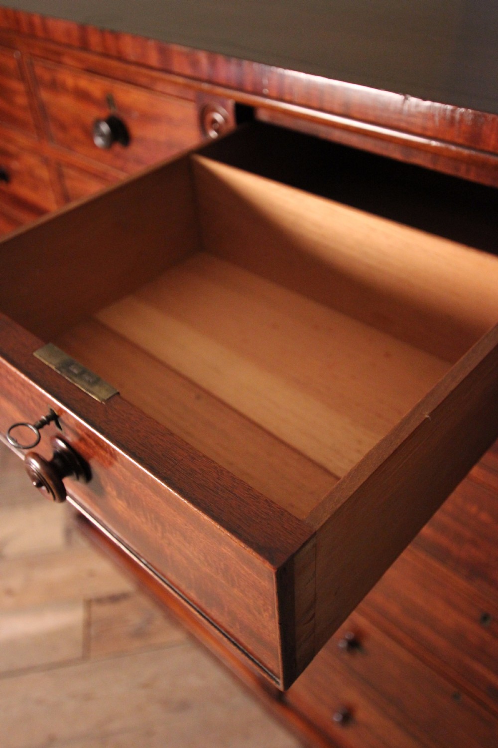 Superb 19th Century Mahogany Double Wellington Chest View VII