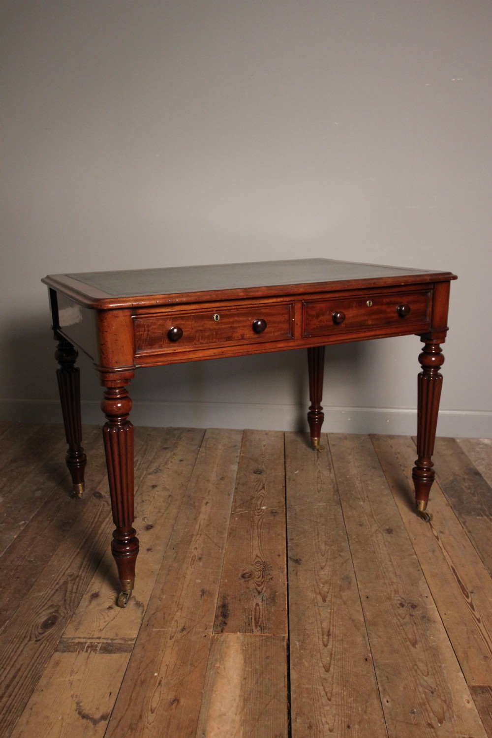 T. Willson 19th Century Mahogany Library Writing Table 
