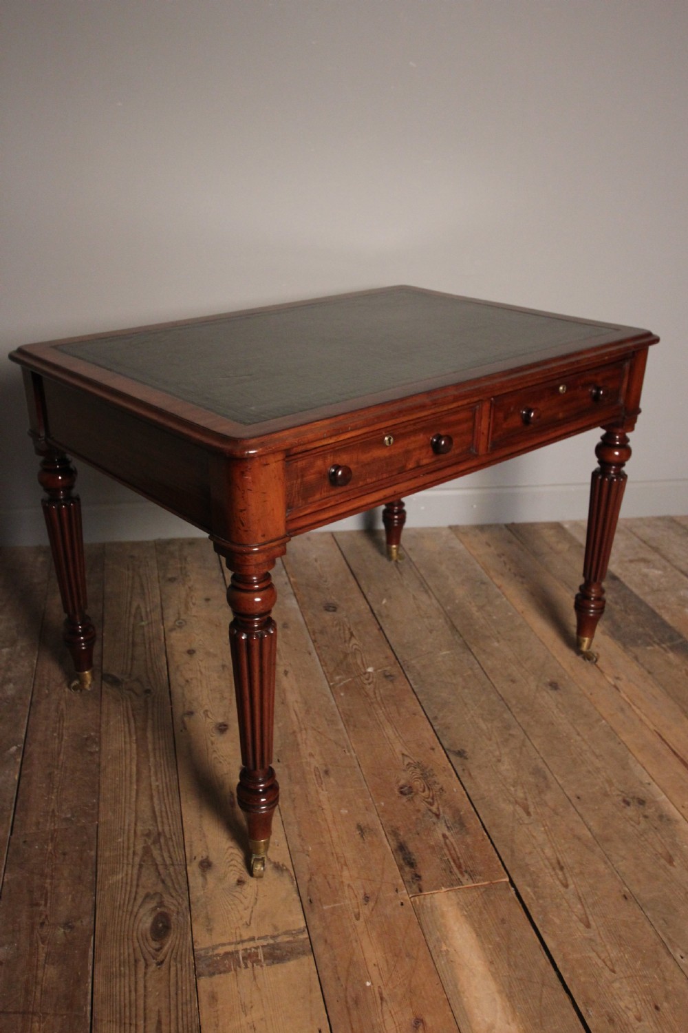 T. Willson 19th Century Mahogany Library Writing Table  View II
