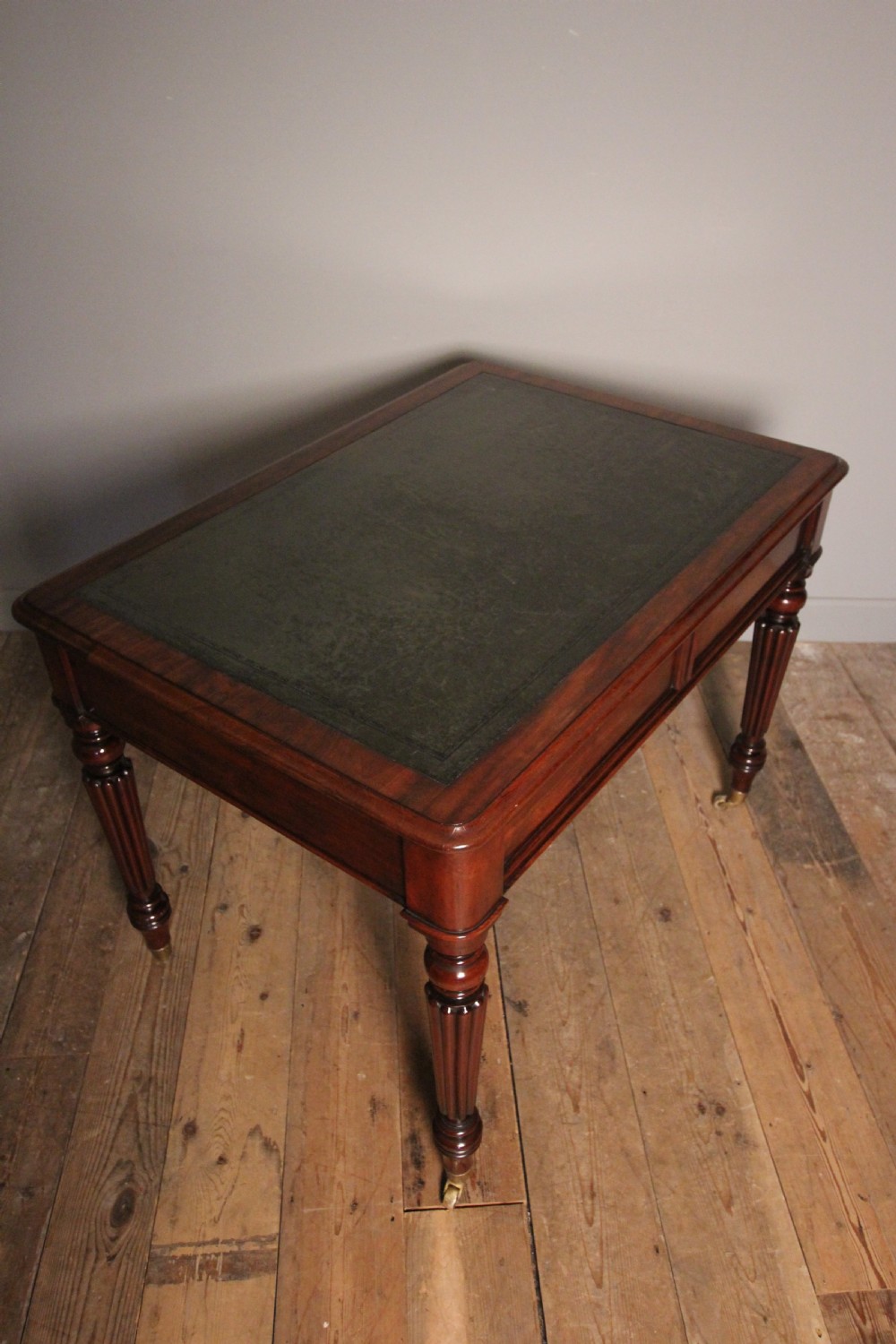 T. Willson 19th Century Mahogany Library Writing Table  View IV