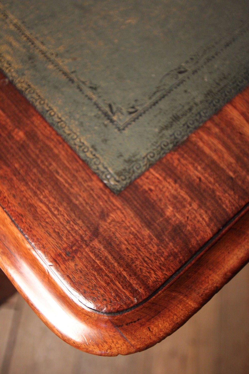 T. Willson 19th Century Mahogany Library Writing Table  View VII
