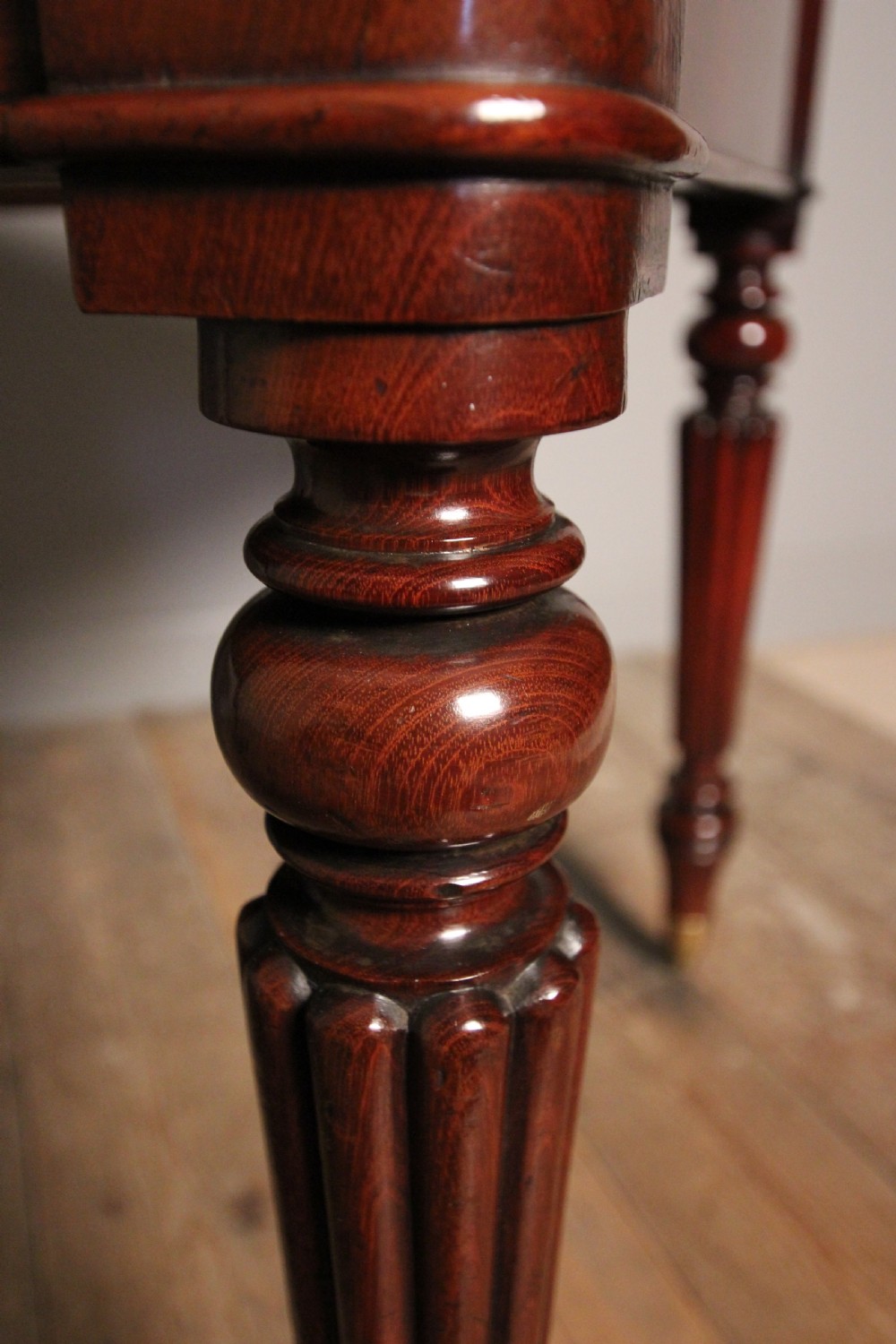 T. Willson 19th Century Mahogany Library Writing Table  View IX