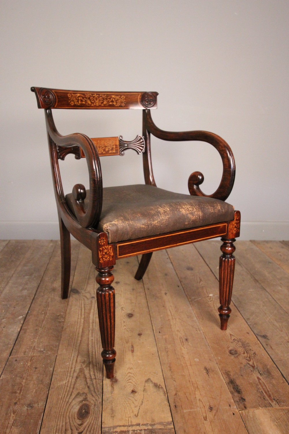 Fine Regency Elbow Desk Chair View II