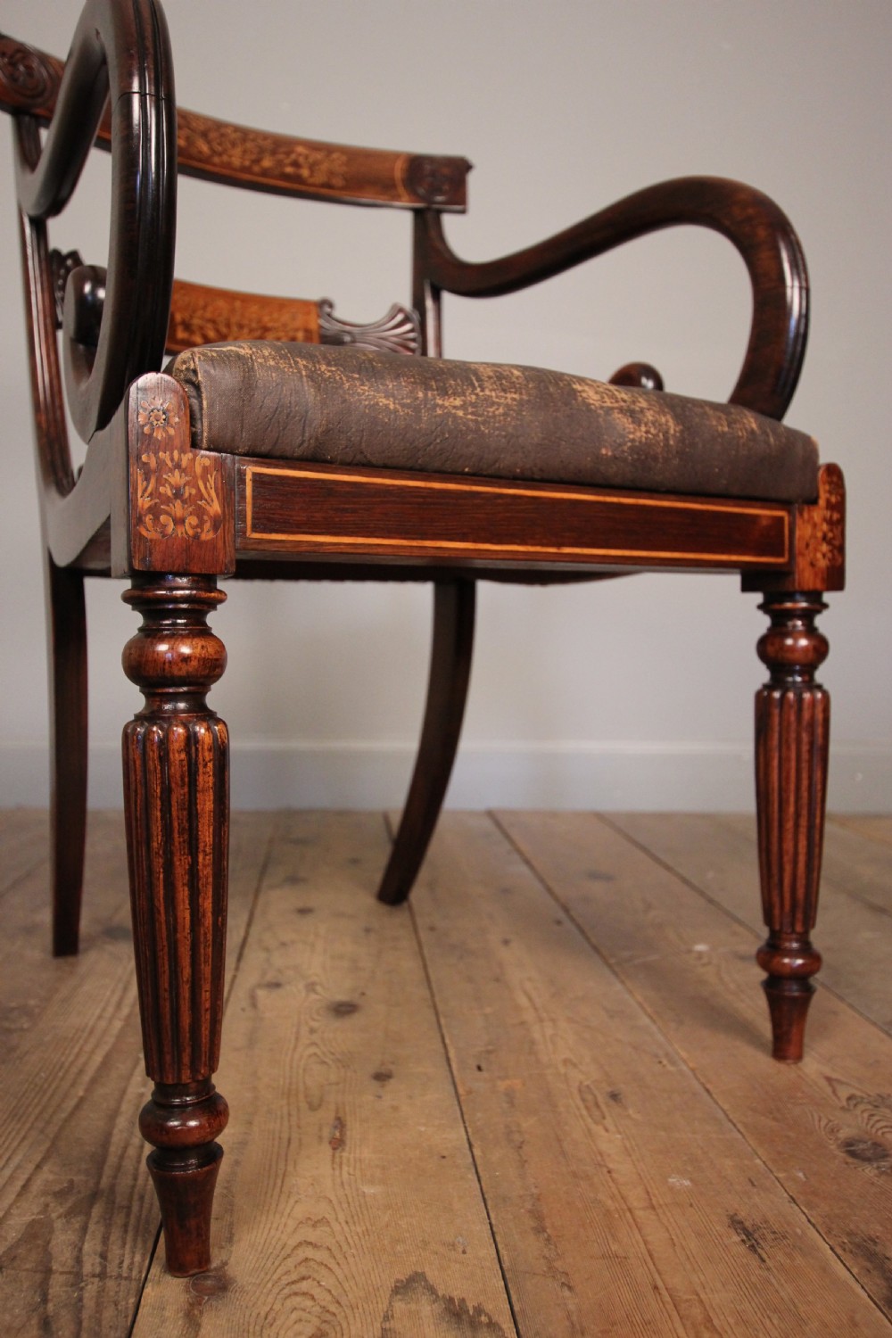 Fine Regency Elbow Desk Chair View III