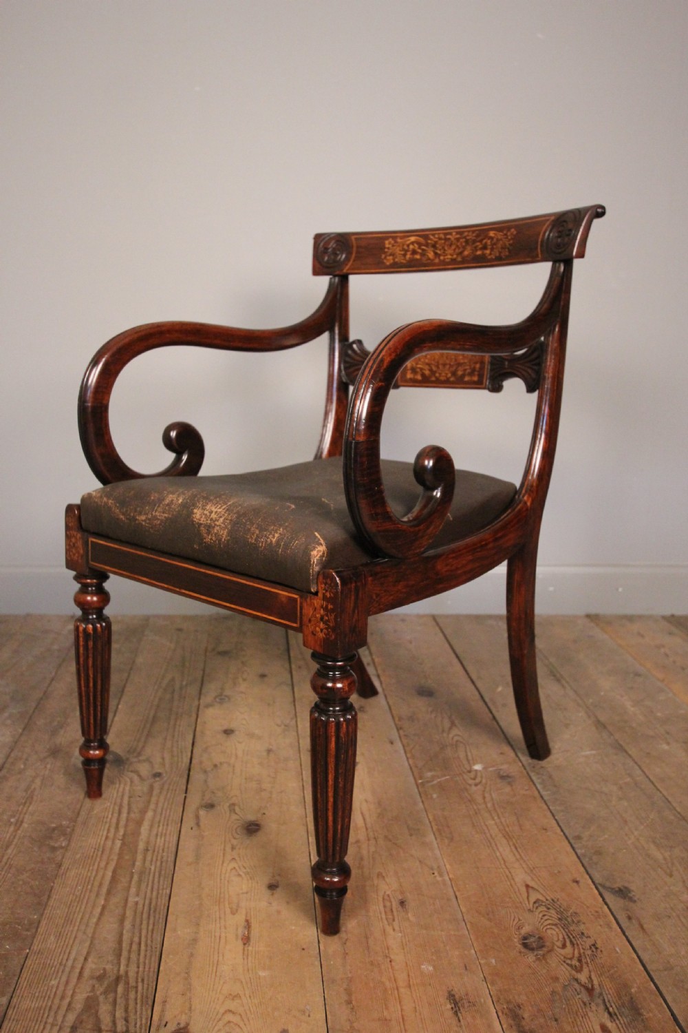 Fine Regency Elbow Desk Chair View V