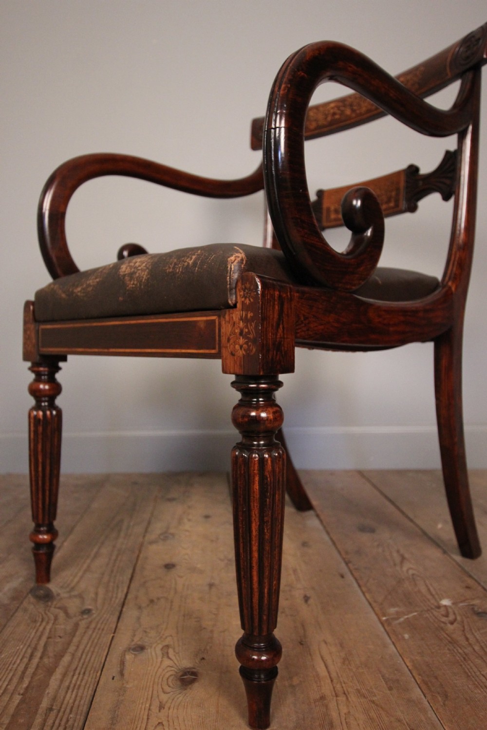 Fine Regency Elbow Desk Chair View VI