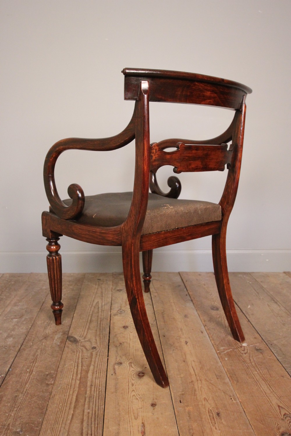 Fine Regency Elbow Desk Chair View VII