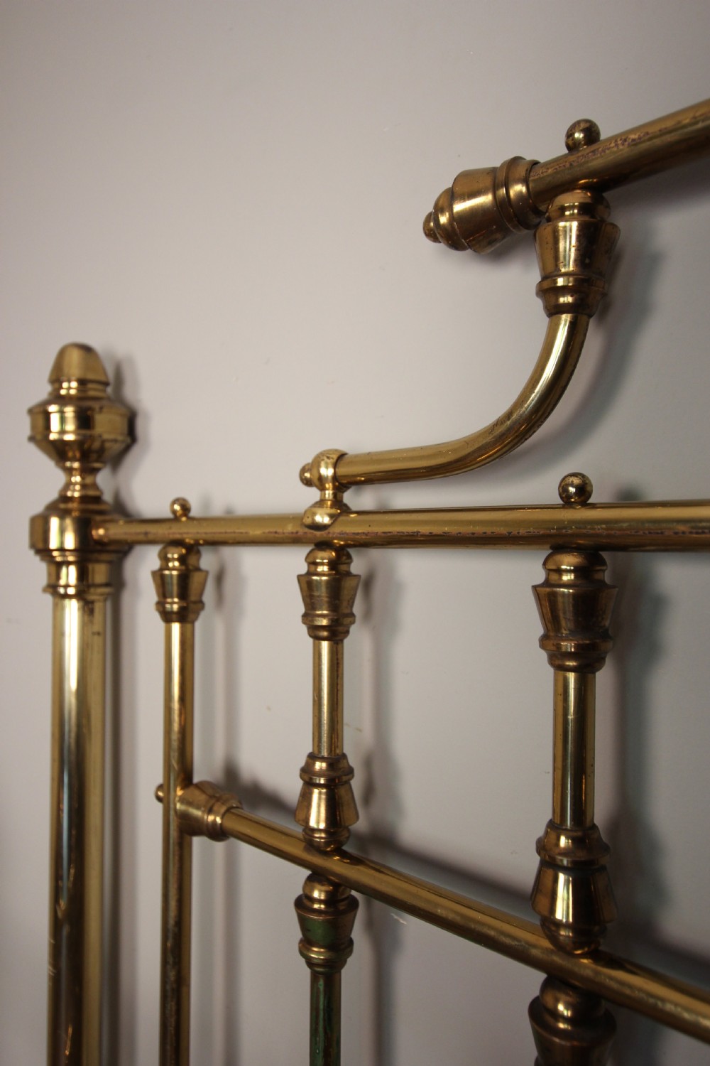 Wonderful Brass Double Bed with Original Lacquer Finish 4ft 6