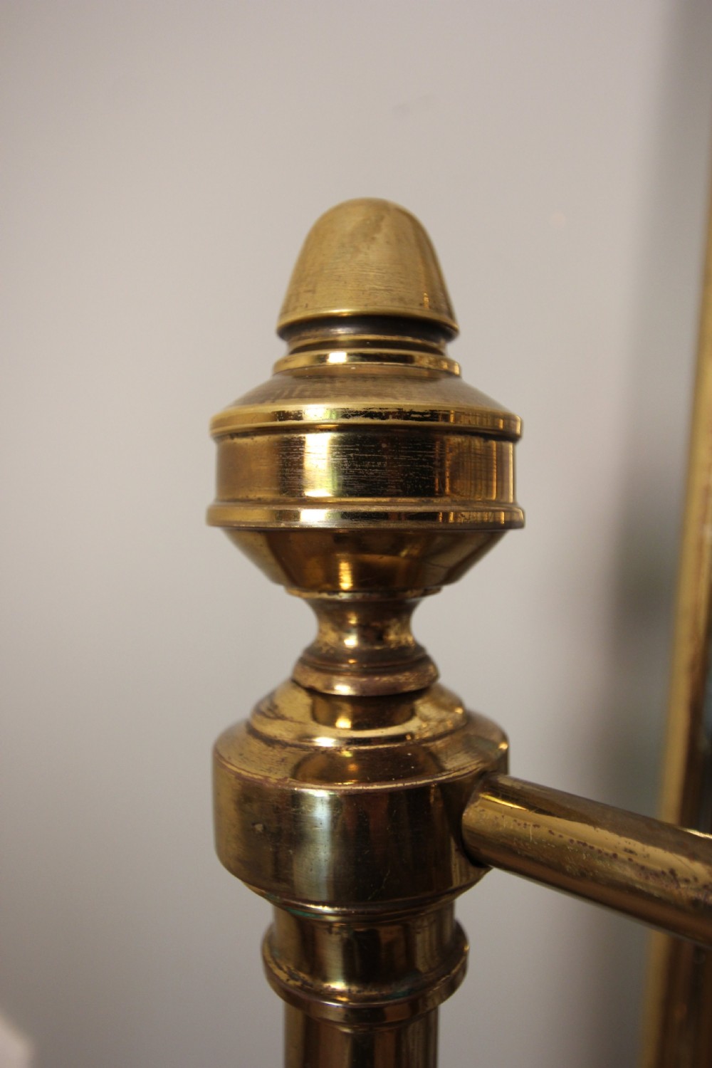 Wonderful Brass Double Bed with Original Lacquer Finish 4ft 6