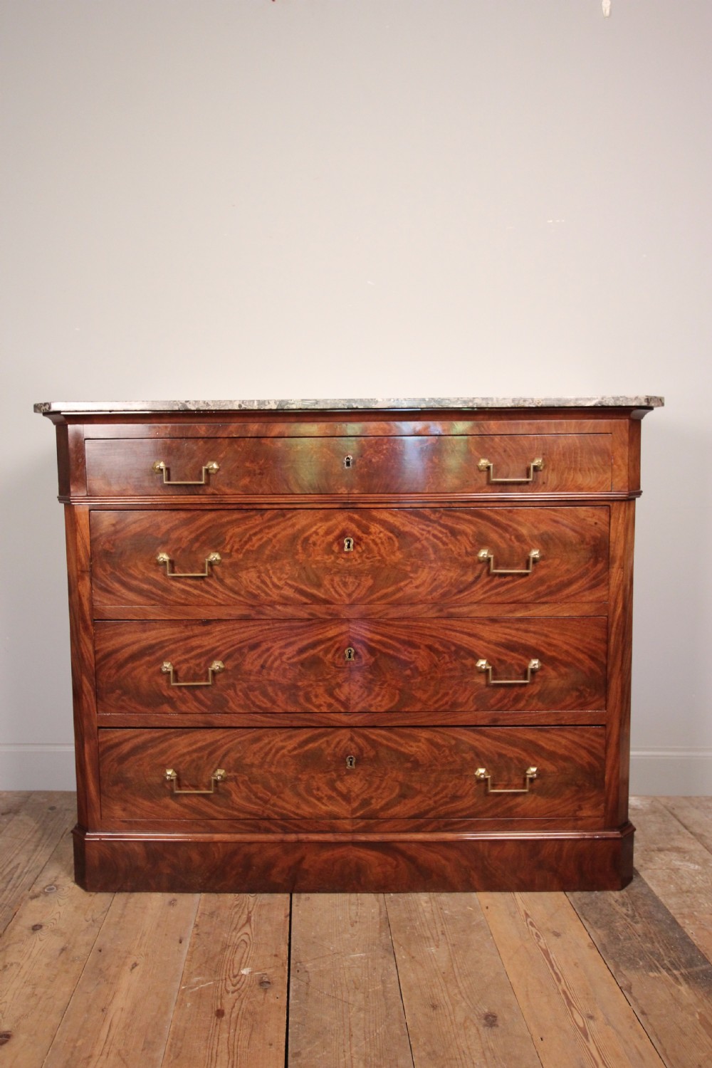 Stunning Louis Philippe Mahogany Commode Chest Of Drawers View III