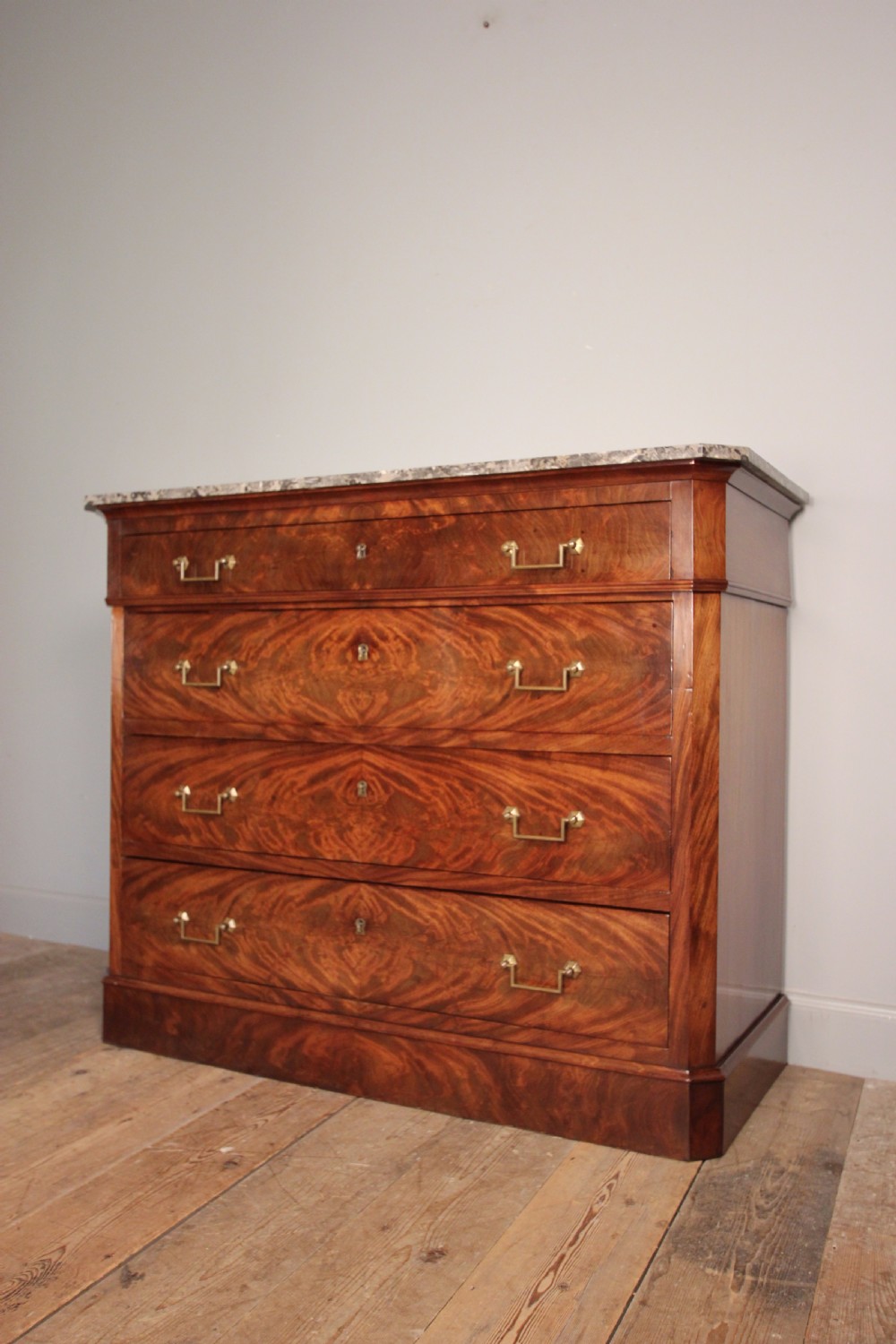 Stunning Louis Philippe Mahogany Commode Chest Of Drawers View IV