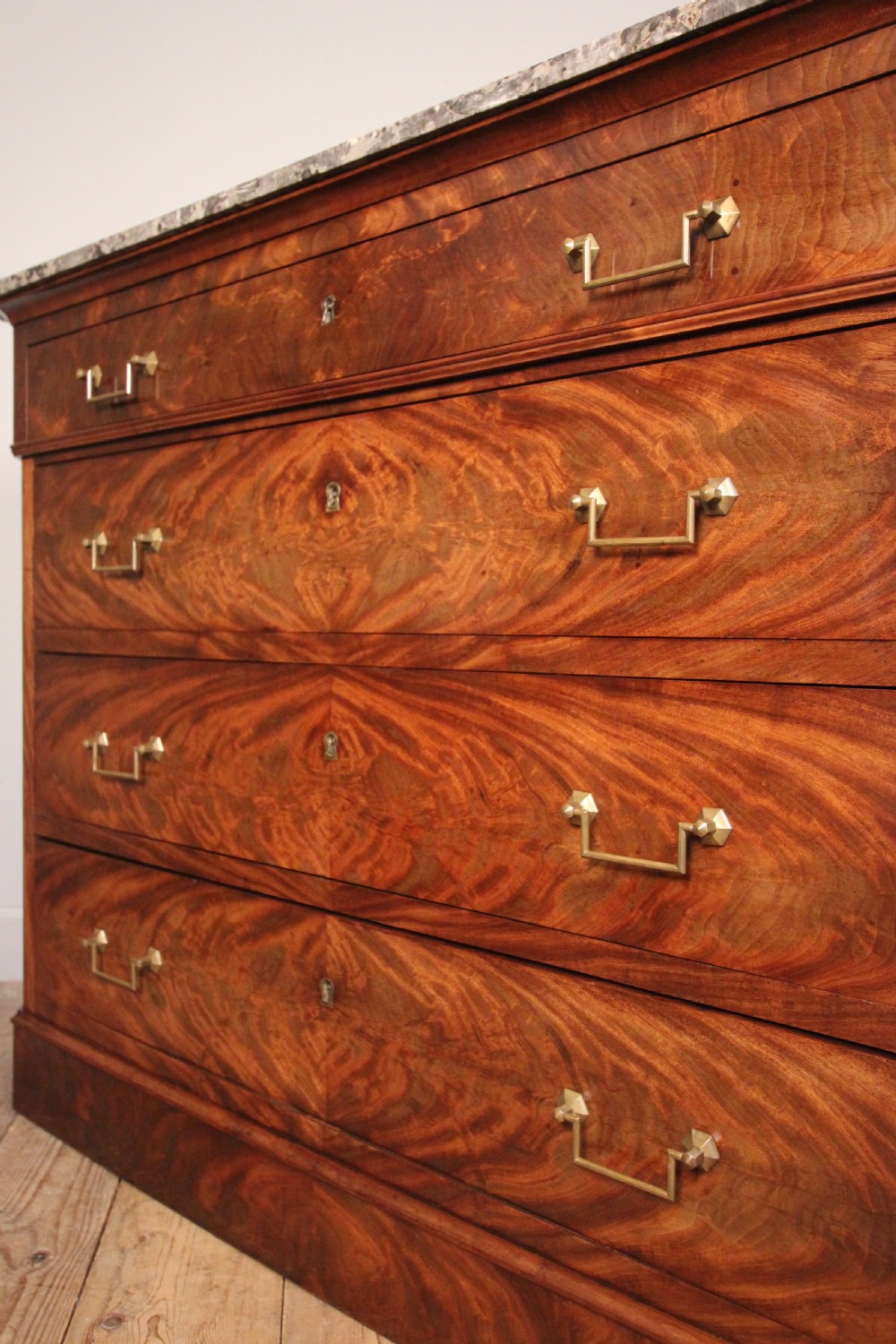 Stunning Louis Philippe Mahogany Commode Chest Of Drawers View VII