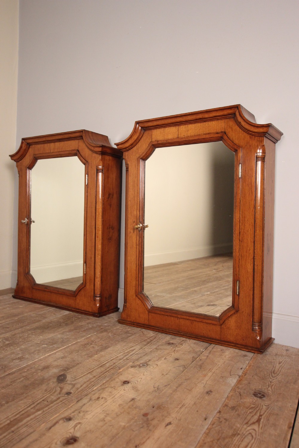 Superb Pair of Country House Apothecary Wall Cabinets View VI