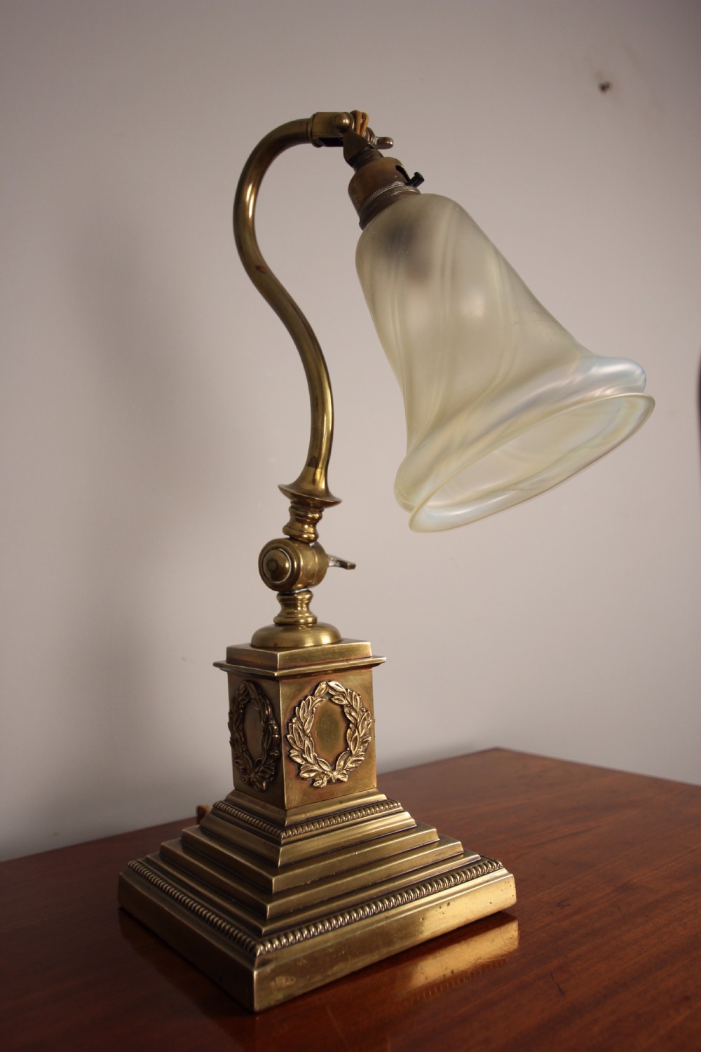 Edwardian Brass Adjustable Table Desk Lamp View III