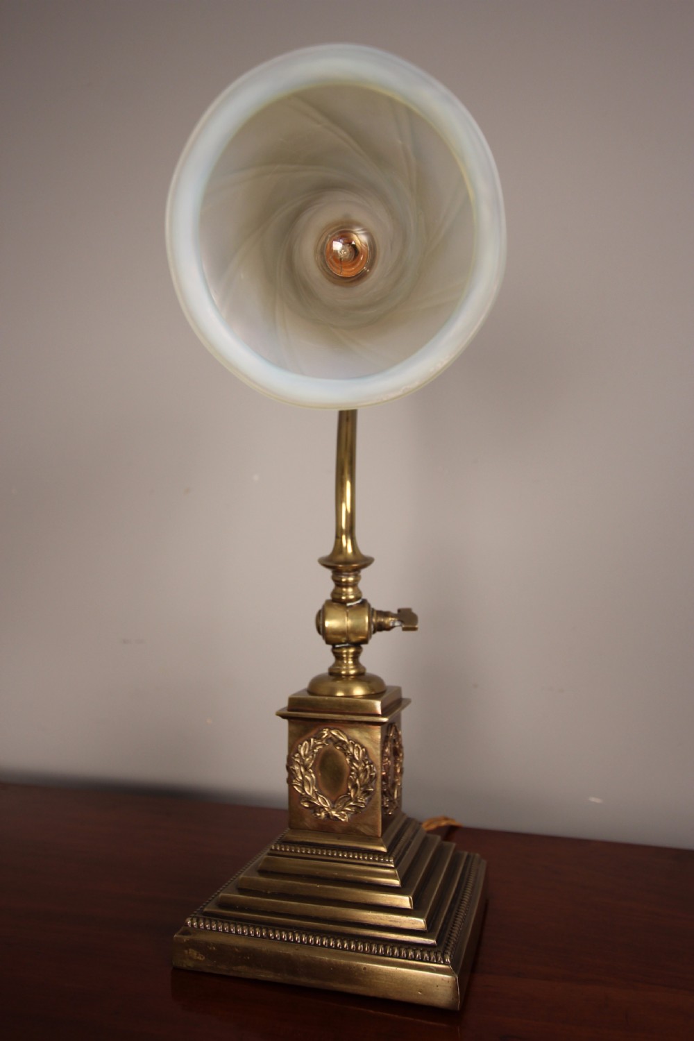 Edwardian Brass Adjustable Table Desk Lamp View IV
