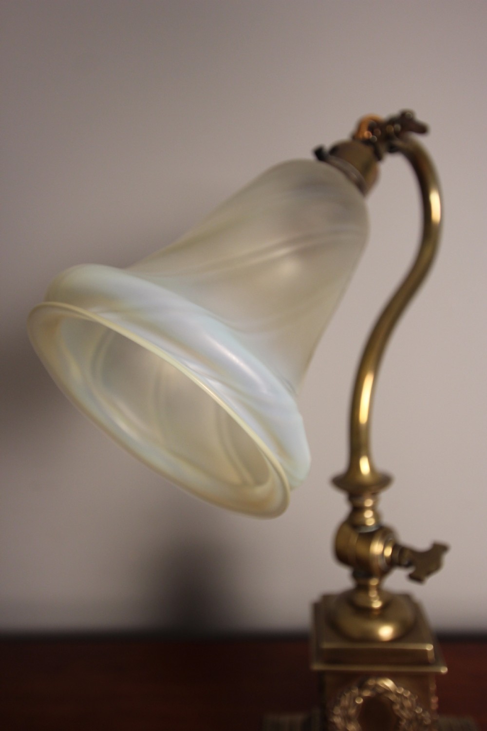 Edwardian Brass Adjustable Table Desk Lamp View V