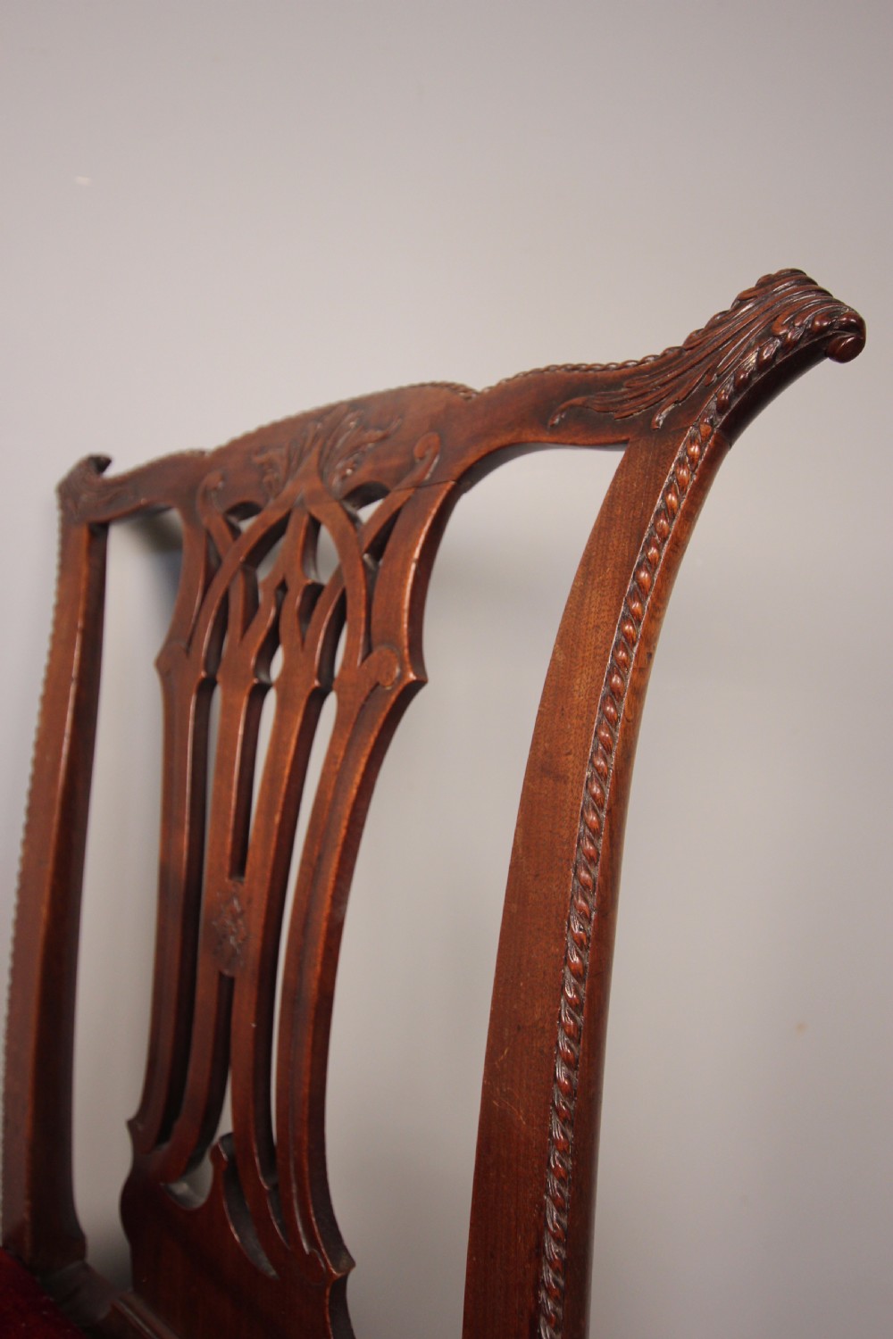 Superb Pair of 18th C. Mahogany Side Chairs View V