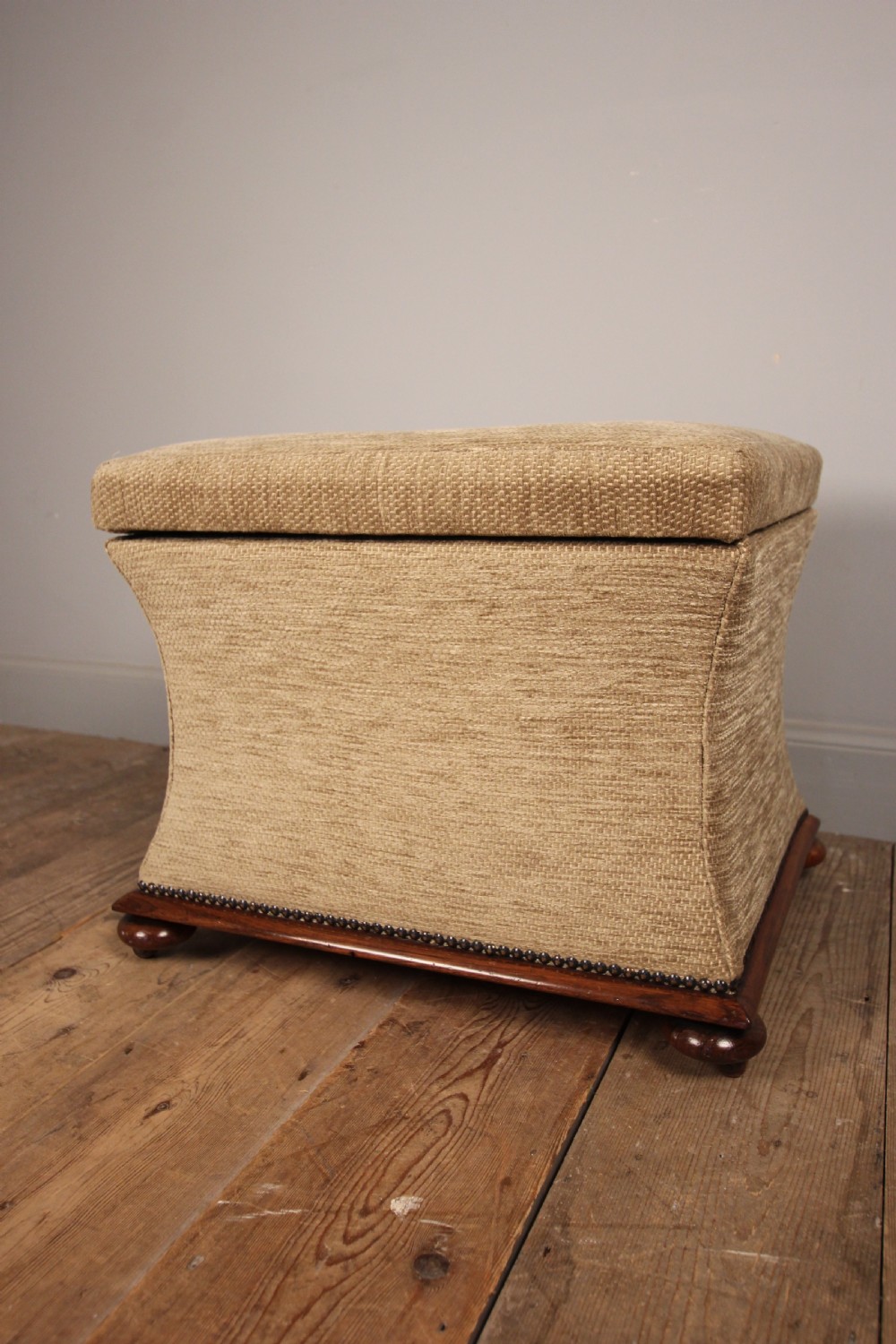19th Century Shapely Rosewood Ottoman View II