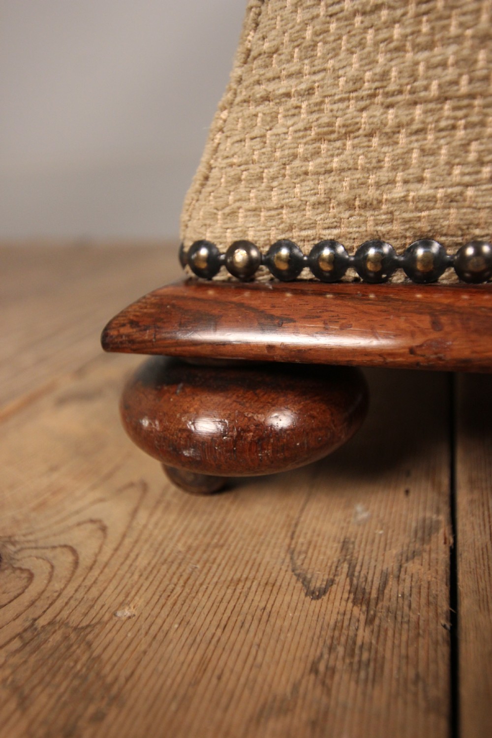 19th Century Shapely Rosewood Ottoman View V