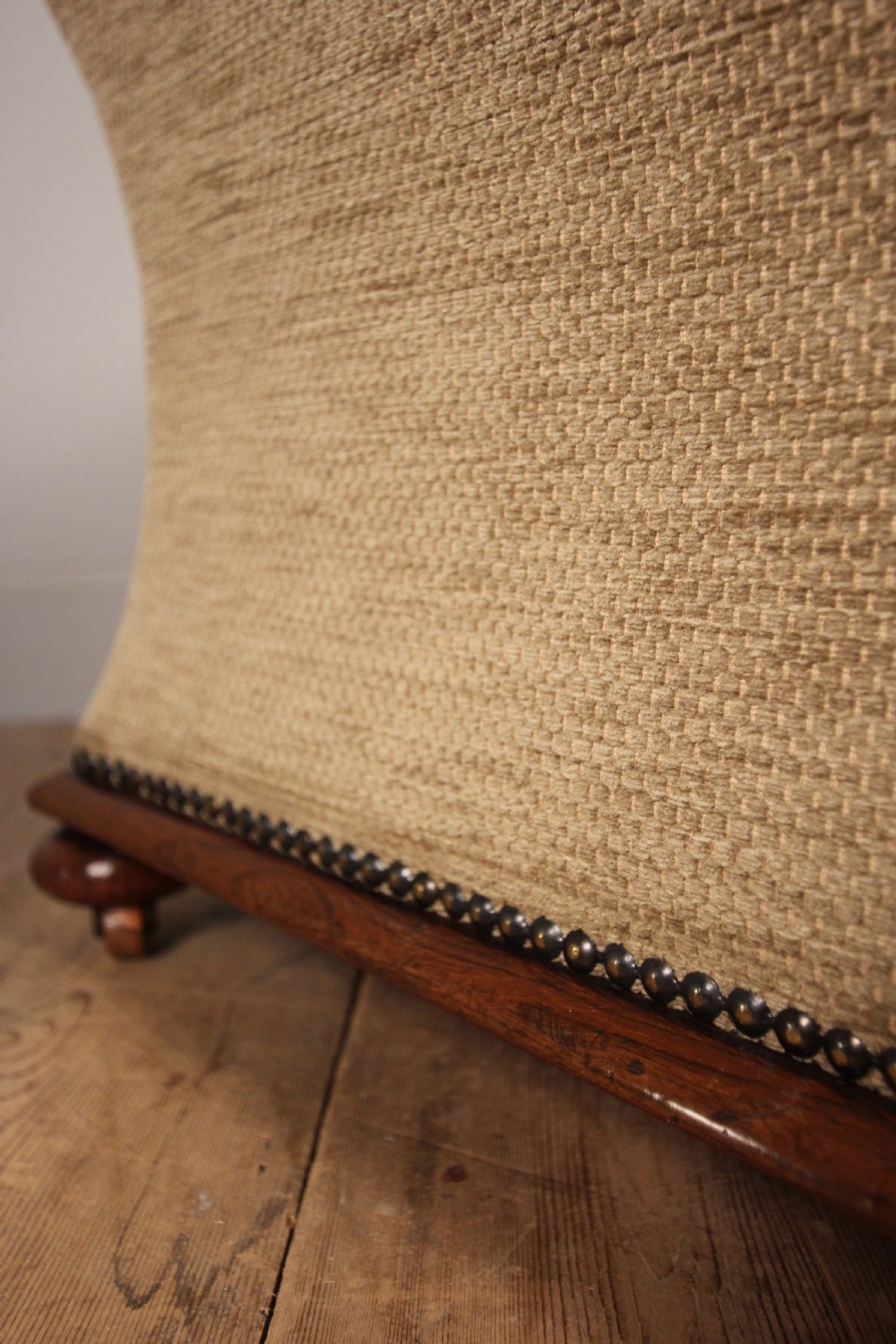 19th Century Shapely Rosewood Ottoman View VI
