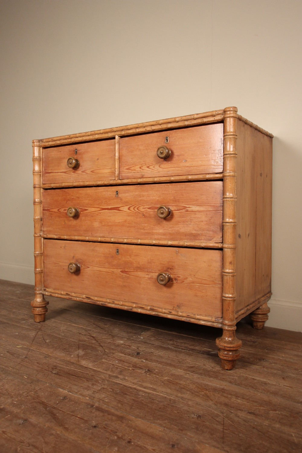 Beautiful Regency Faux Bamboo Chest of Drawers View II