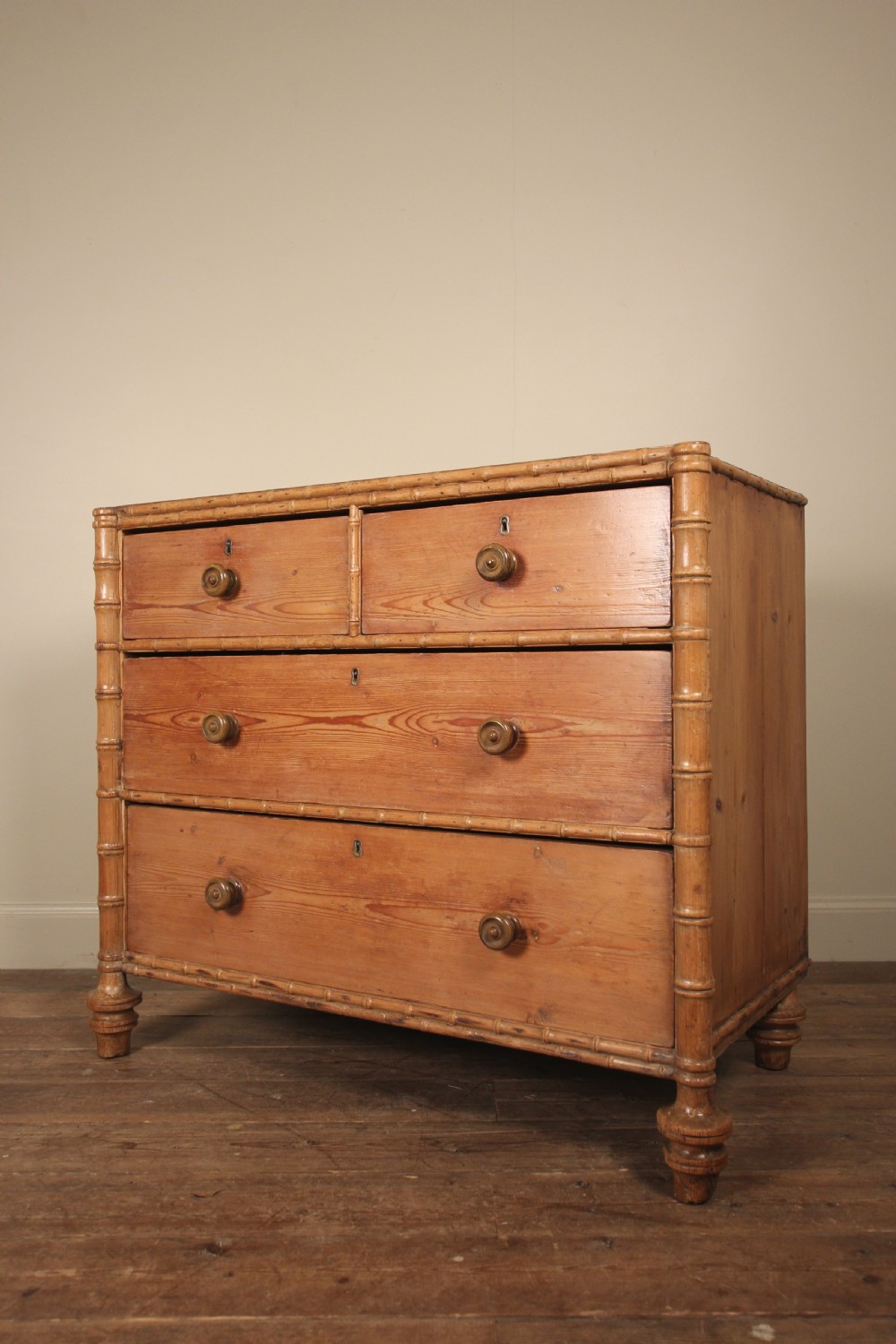 Beautiful Regency Faux Bamboo Chest of Drawers View III