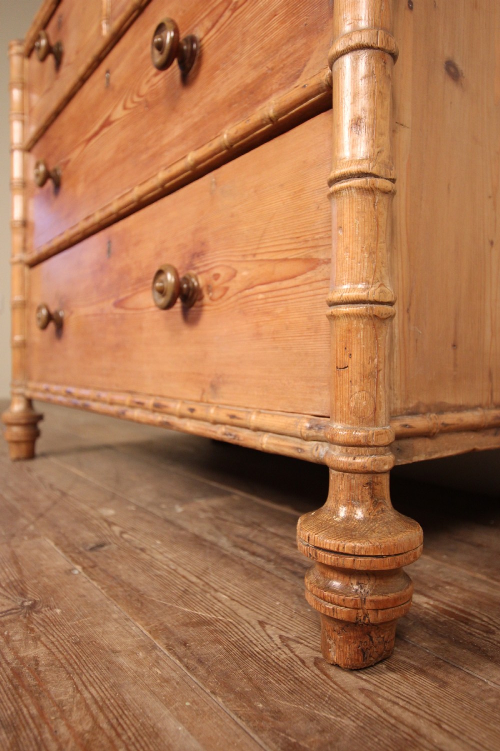Beautiful Regency Faux Bamboo Chest of Drawers View V