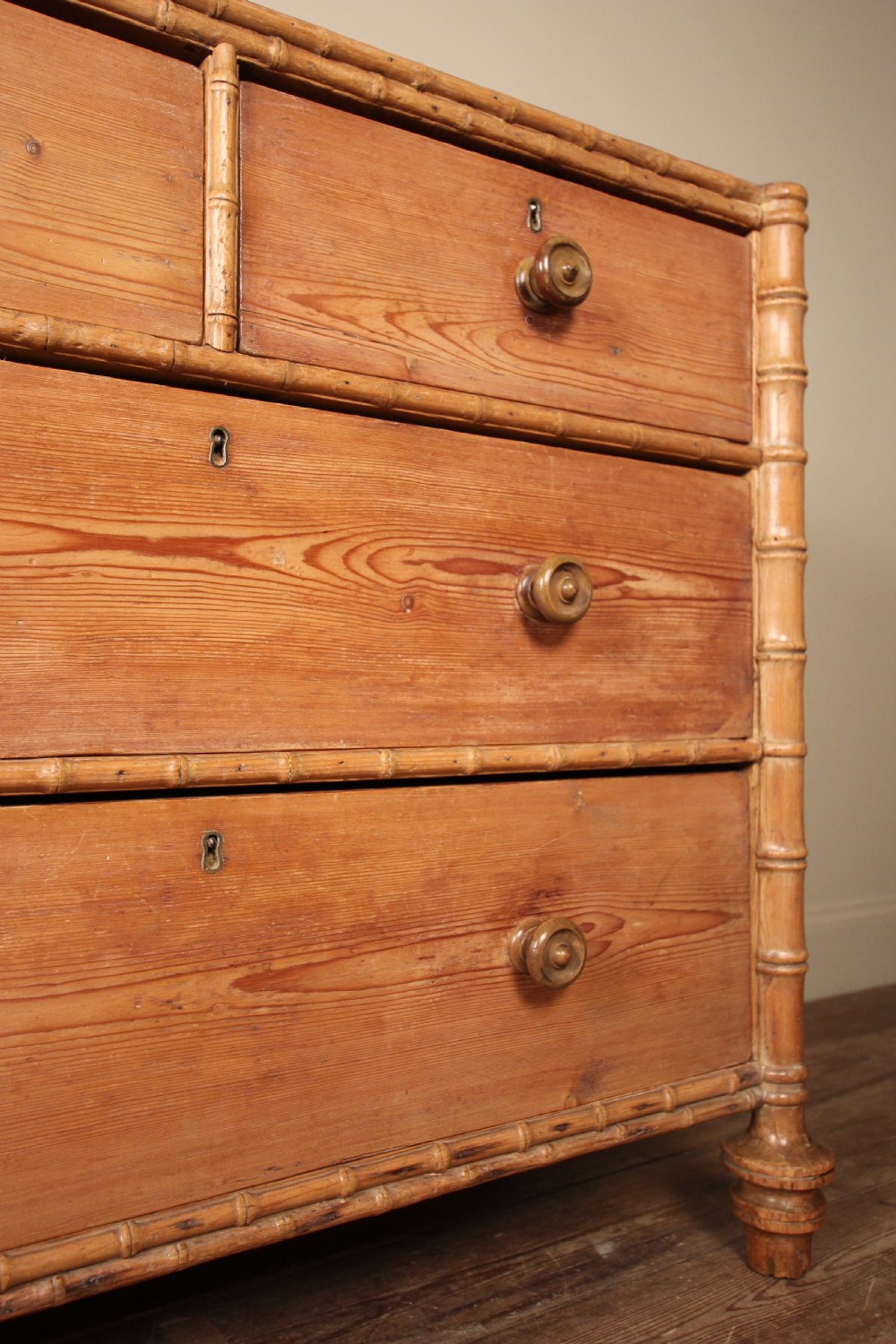 Beautiful Regency Faux Bamboo Chest of Drawers View VII
