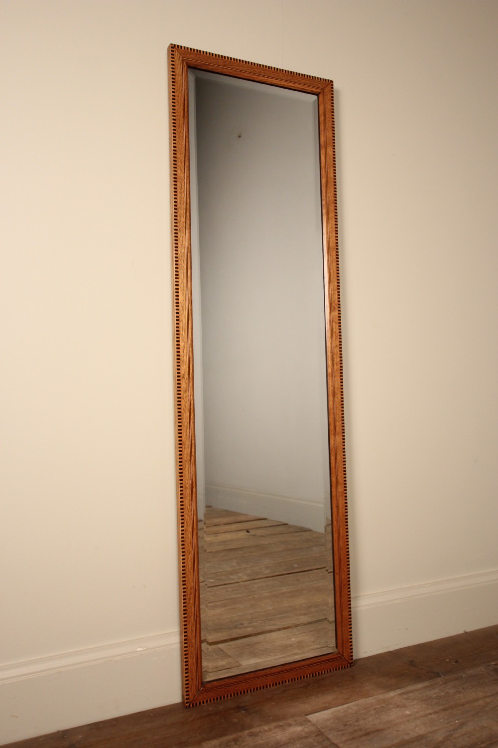 Edwardian Oak Inlaid Dressing Mirror View II