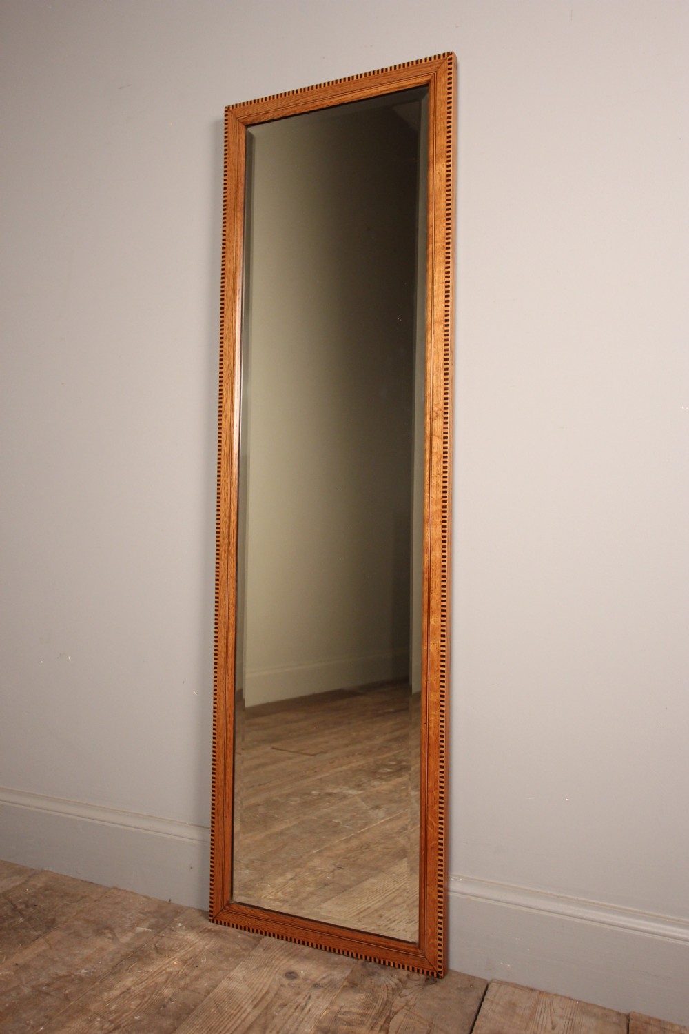 Edwardian Oak Inlaid Dressing Mirror View III