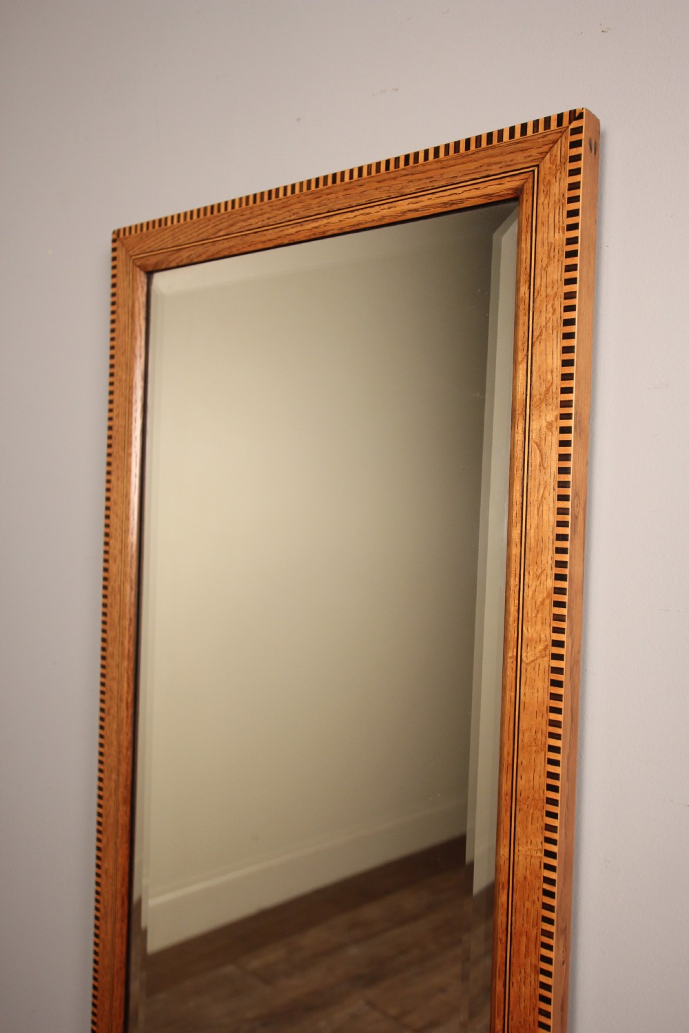 Edwardian Oak Inlaid Dressing Mirror View VII
