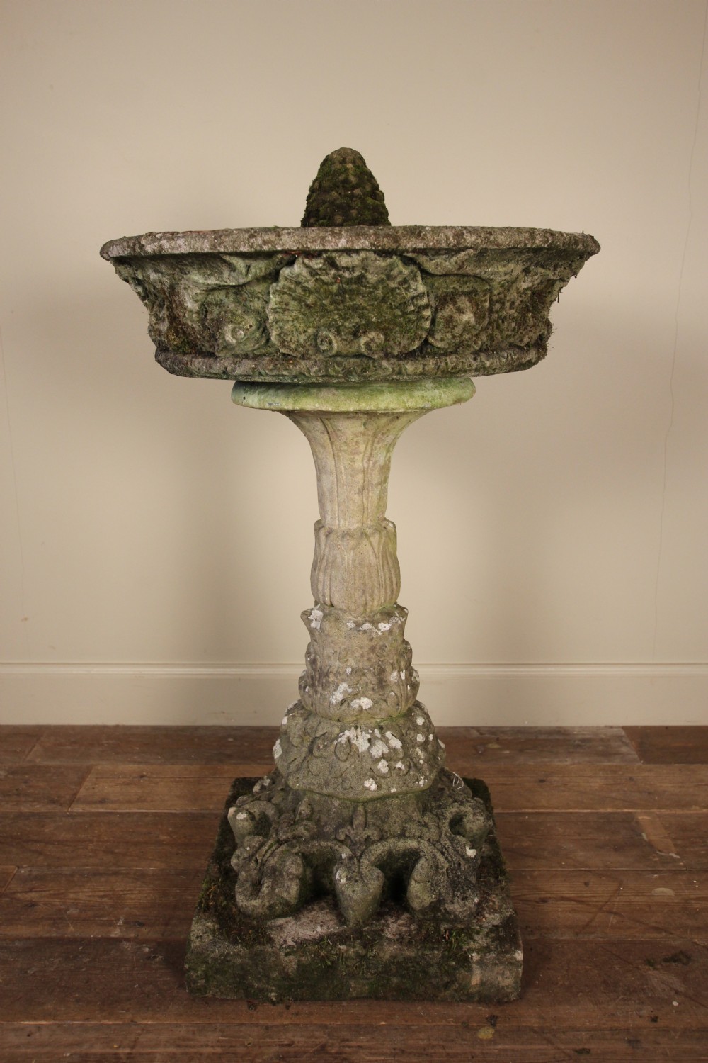 Beautiful Early 20th C. Garden Stone Bird Bath View II