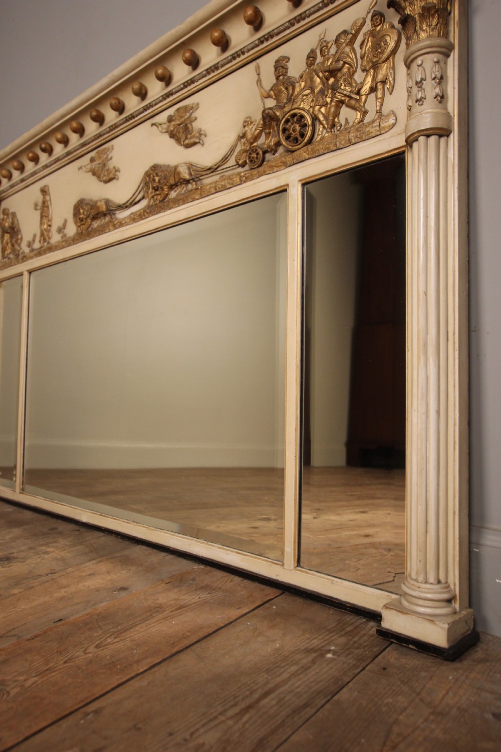 Superb Large Edwards & Roberts Triple Plate Mirror View VII