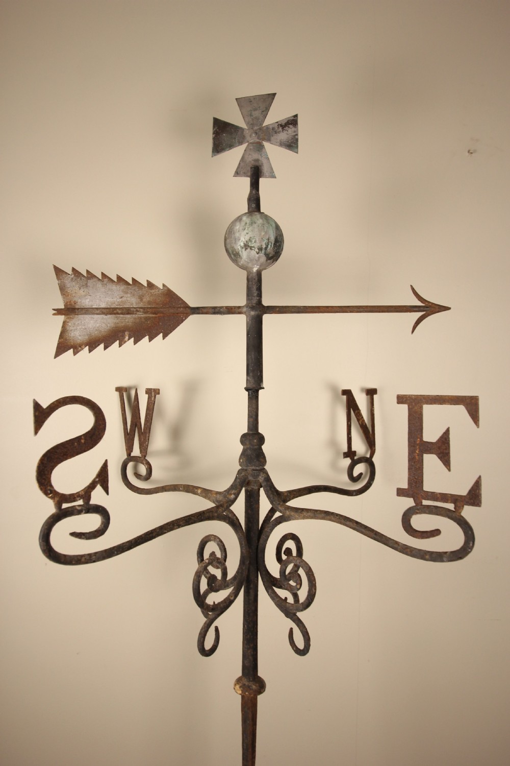 Large 19th C. Iron & Copper Weathervane
