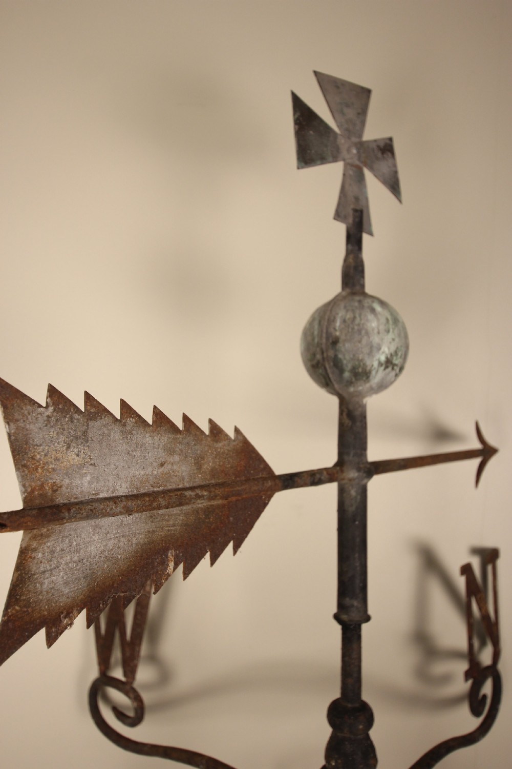 Large 19th C. Iron & Copper Weathervane View IV