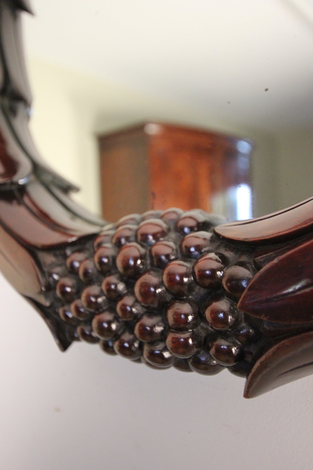 Stunning 19th C. Mahogany Carved Mirror View III