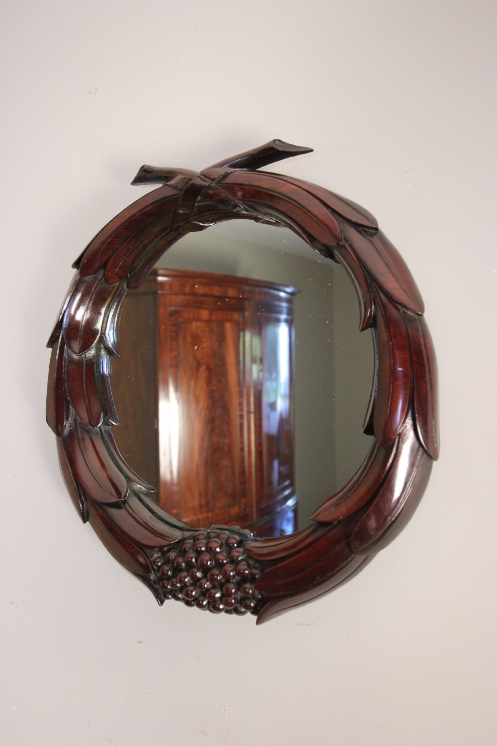 Stunning 19th C. Mahogany Carved Mirror View VI