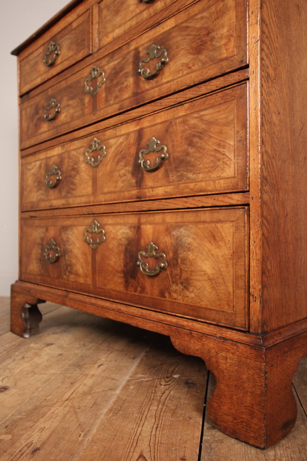 18th Century Walnut & Oak Chest of Drawers View IV