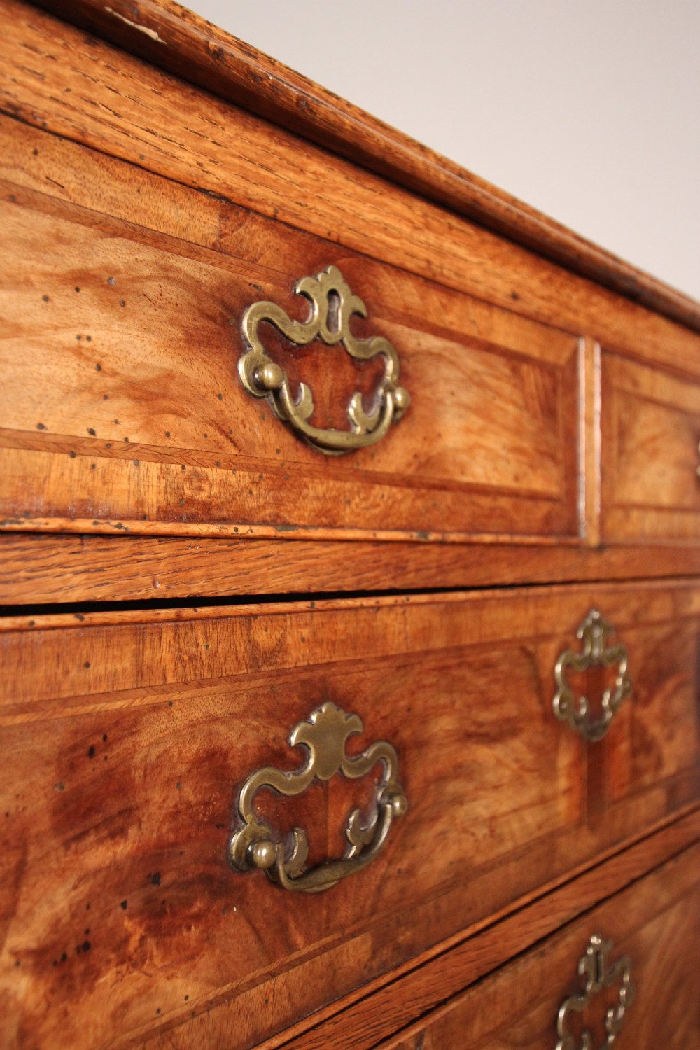 18th Century Walnut & Oak Chest of Drawers View VIII