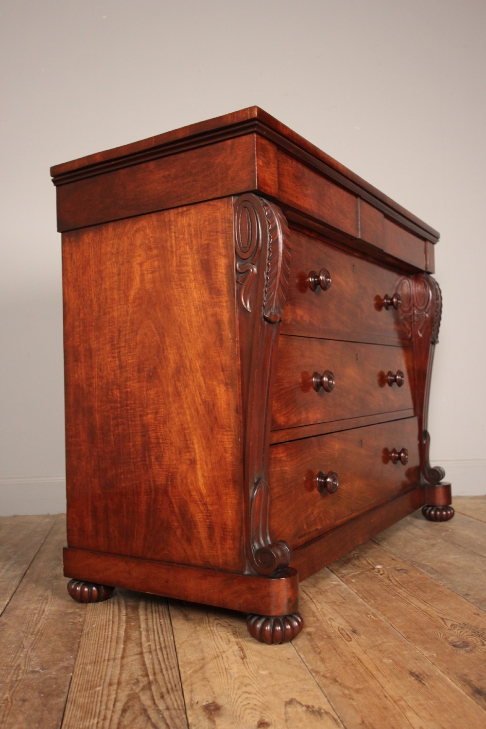 Superb Small William IV Mahogany Chest of Drawers View VI