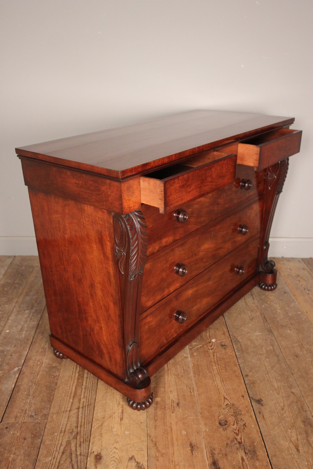Superb Small William IV Mahogany Chest of Drawers View IX