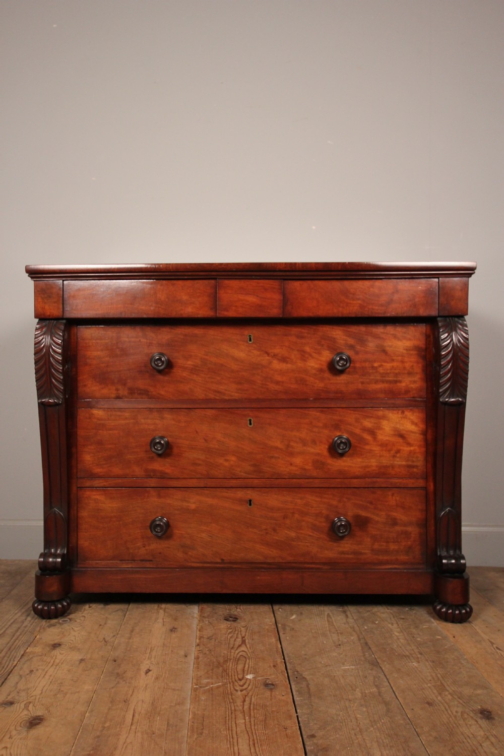 Superb Small William IV Mahogany Chest of Drawers View XIII