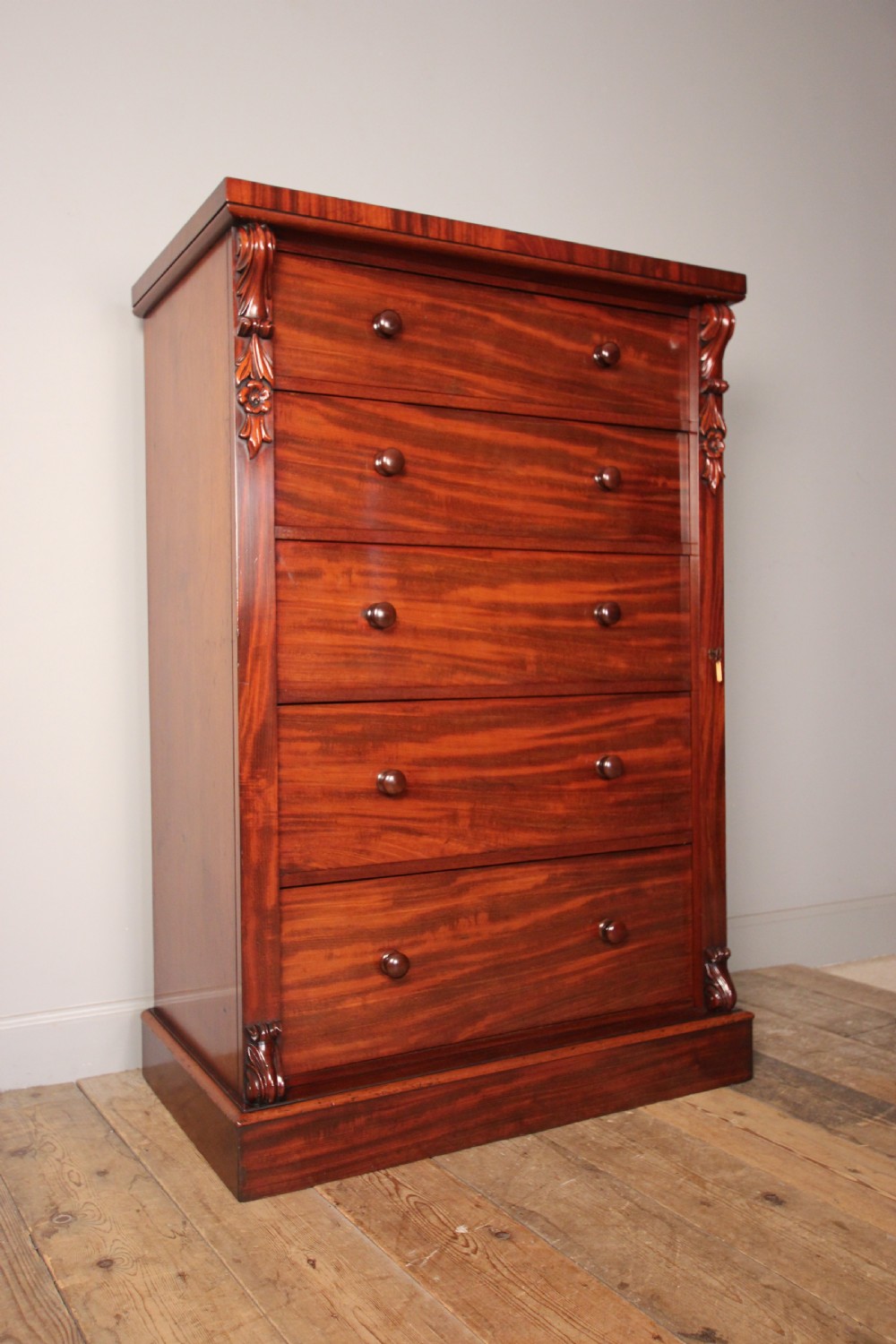 Large 19th Century Wellington Chest