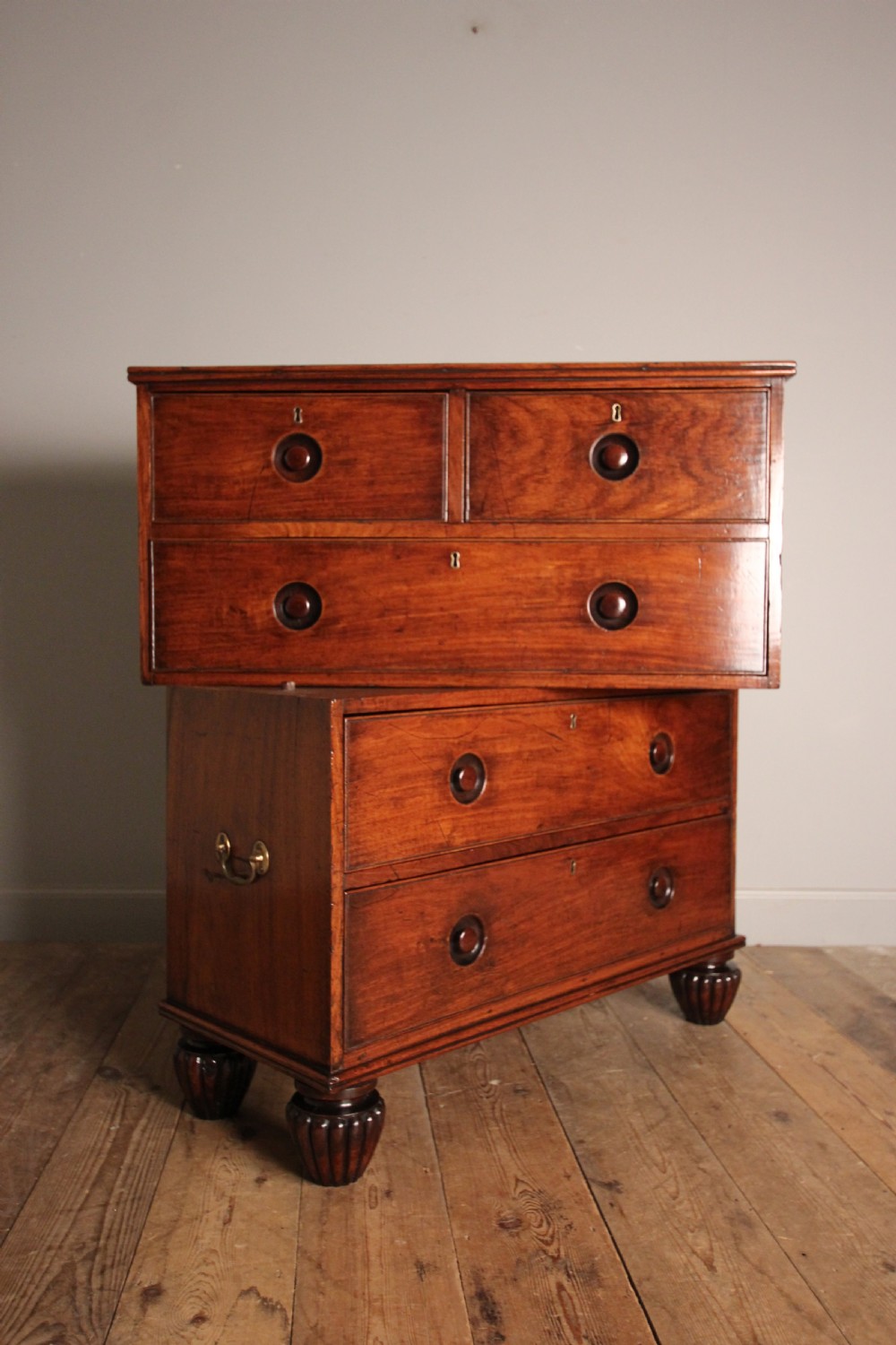 Rare Colonial Padouk Campaign Chest View IV