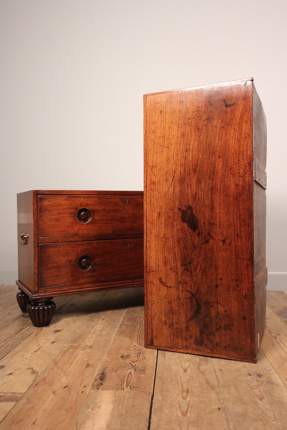 Rare Colonial Padouk Campaign Chest View VII