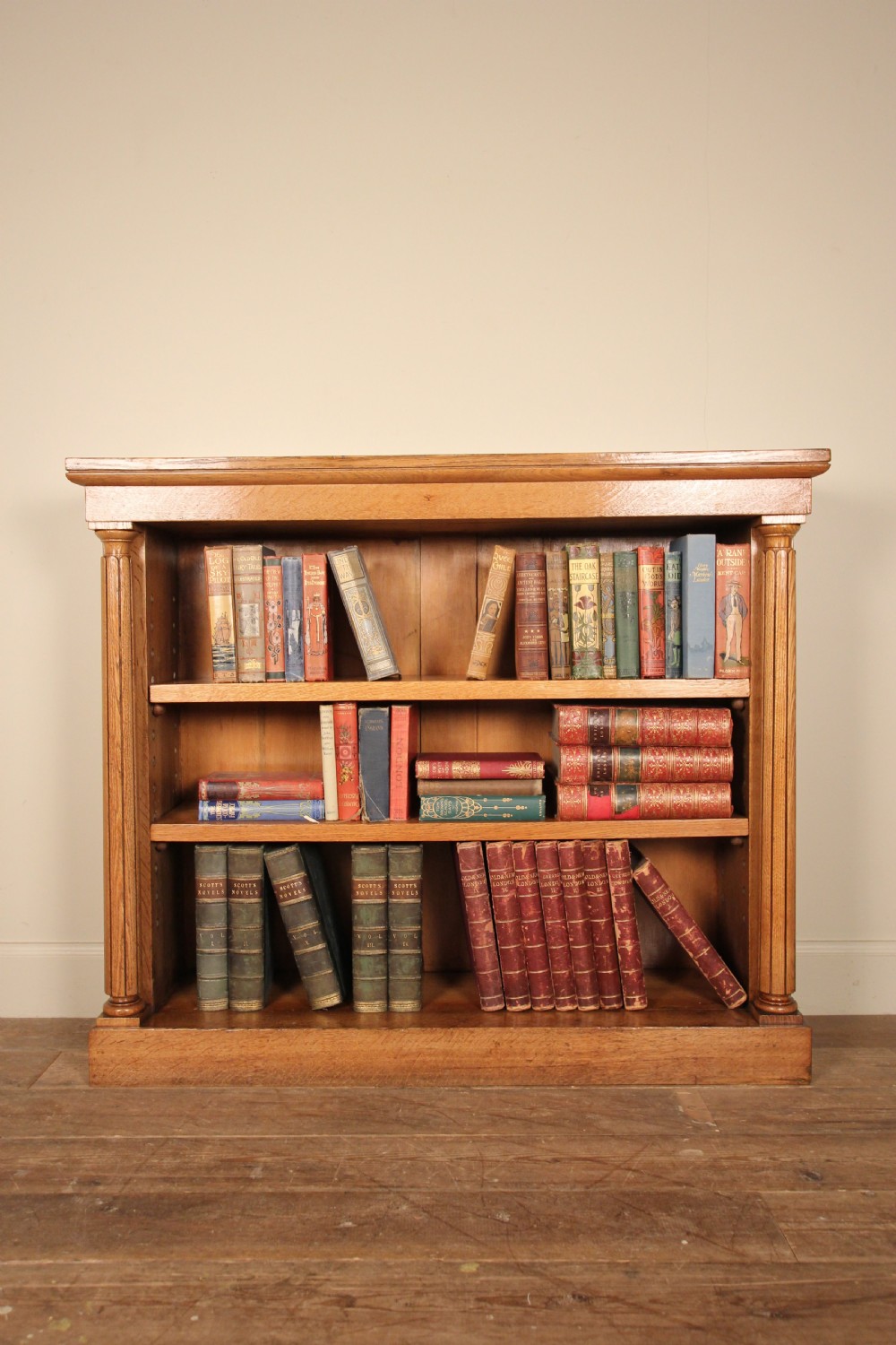 19th C Oak Dwarf Bookcase View III