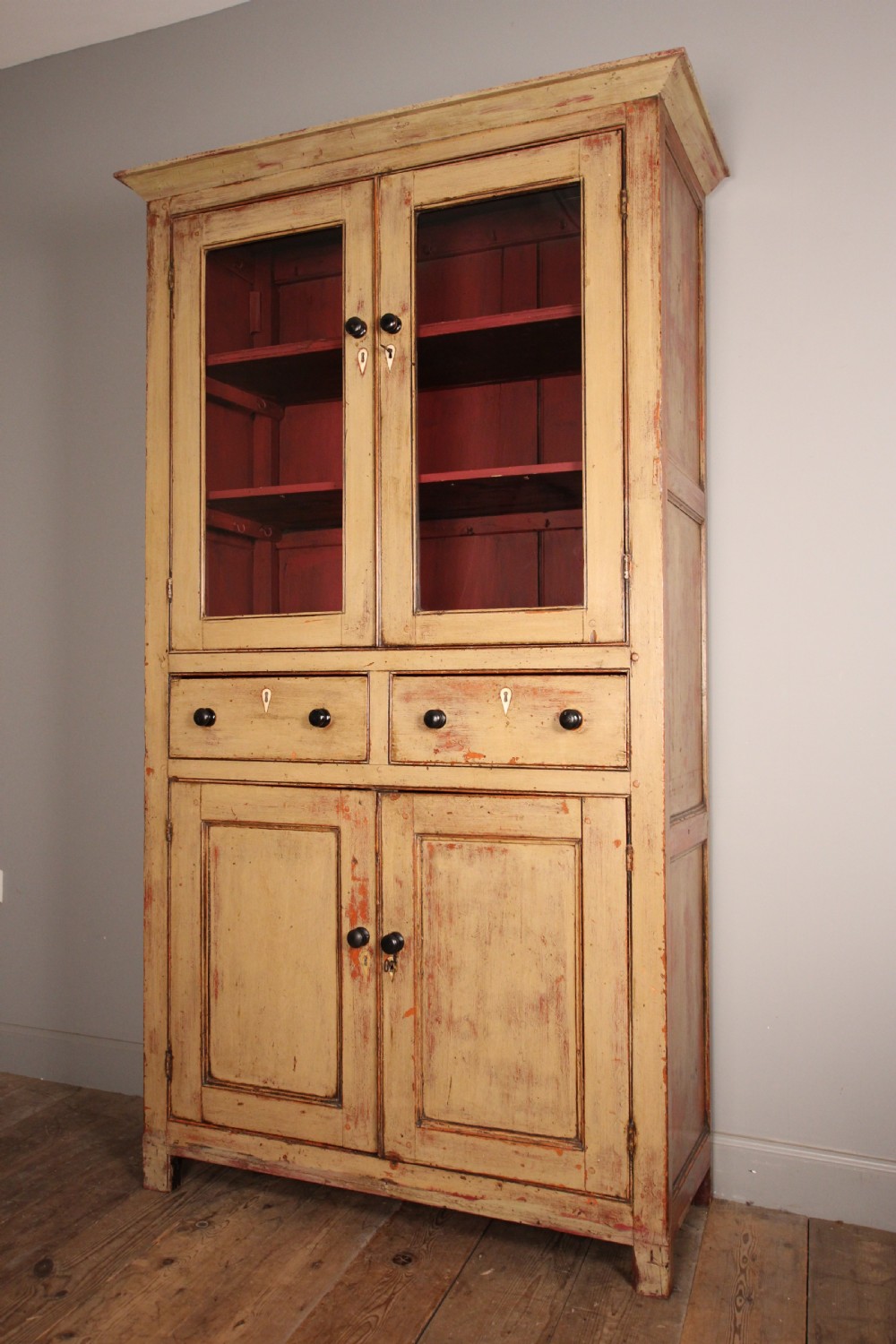 Georgian Glazed Cupboard in Old Paint View II